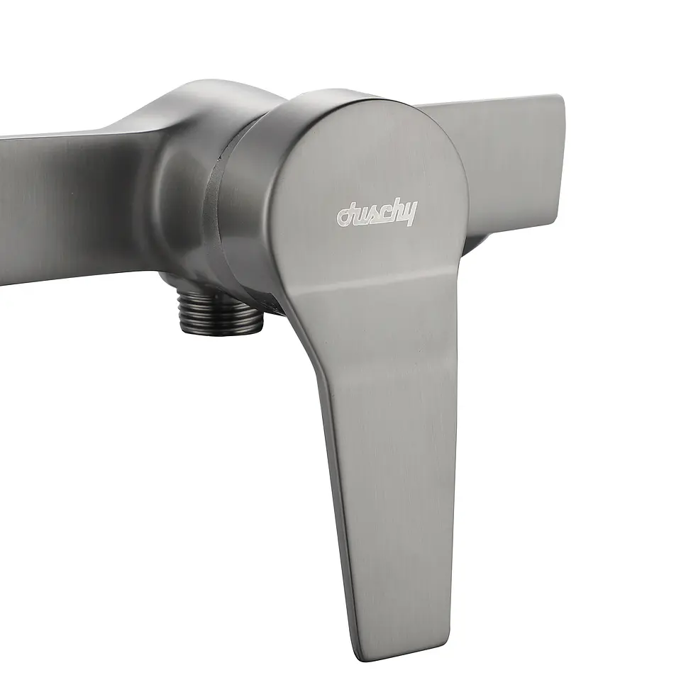 Monomando Solo Ducha Compass Gun Metal 6