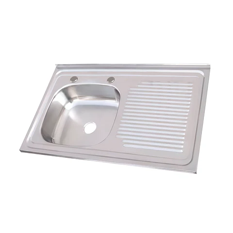 Lavaplatos Sobreponer 80 cm Derecho con drenaje