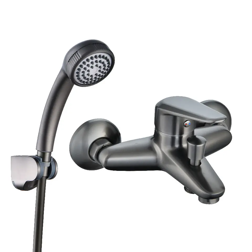 Monomando Tina Ducha Euro Gun Metal 1