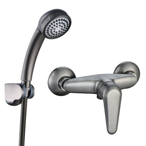 Monomando Solo Ducha Euro Gun Metal