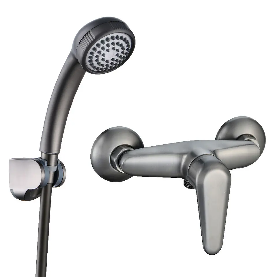 Monomando Solo Ducha Euro Gun Metal 1
