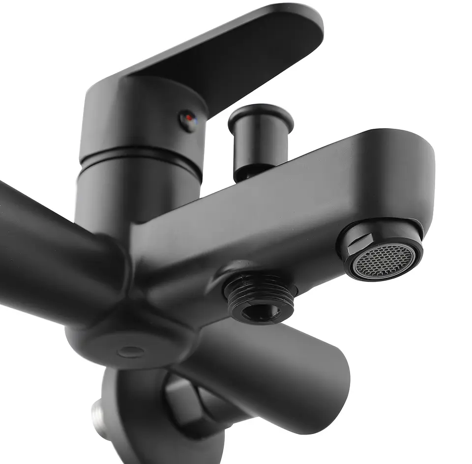 Monomando Tina Ducha Kalmar Matte Black ABS 6