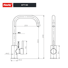 Monomando Lavaplatos Abisko Cuello Largo Brushed Nickel Coolstart 5