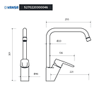 Monomando cocina  Hansapolo 6
