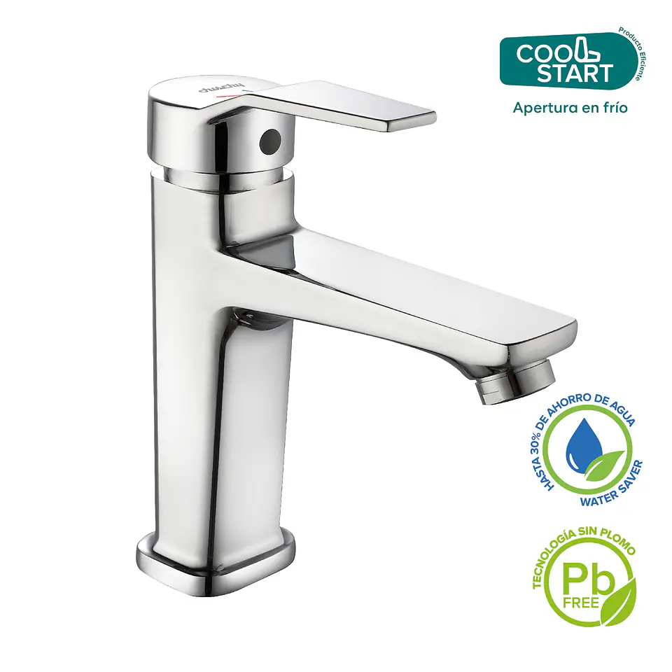 Monomando Lavamanos Compass Cromado Coolstart 1