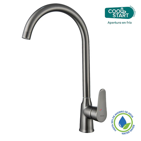 Monomando Cocina Aren Gun Metal Coolstart