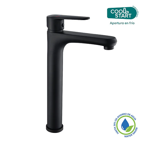 Monomando Lavamanos Alto Aren Matte Black Coolstart