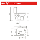 Sanitario WC dos piezas - Gunnar 2
