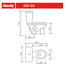 Sanitario WC Toilet con Estanque Eko 2