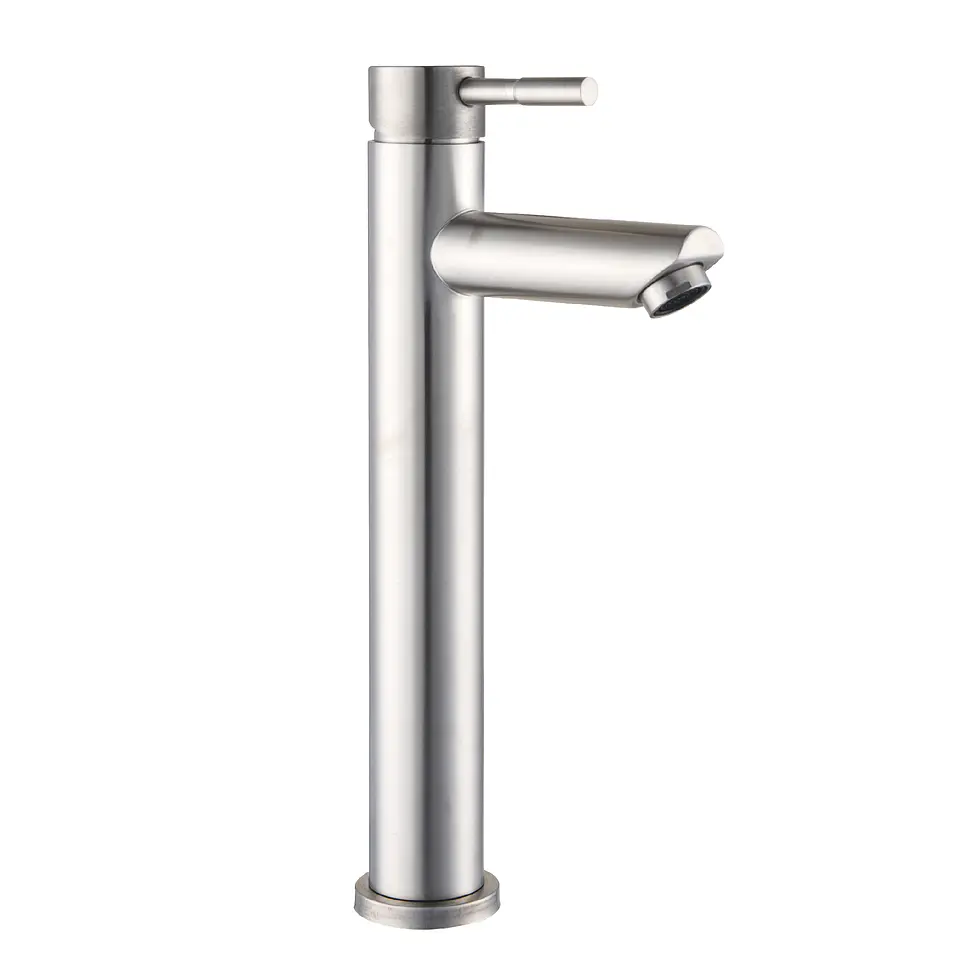 Monomando Lavamanos Alto Stal Satinado Coolstart 1