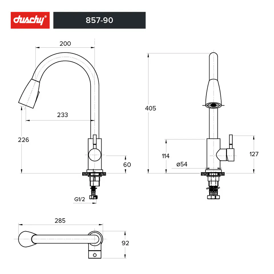 Monomando Cocina con Extraible Brushed Nickel Coolstart 4