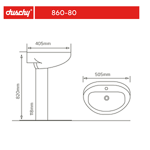 Lavamanos con pedestal EKO