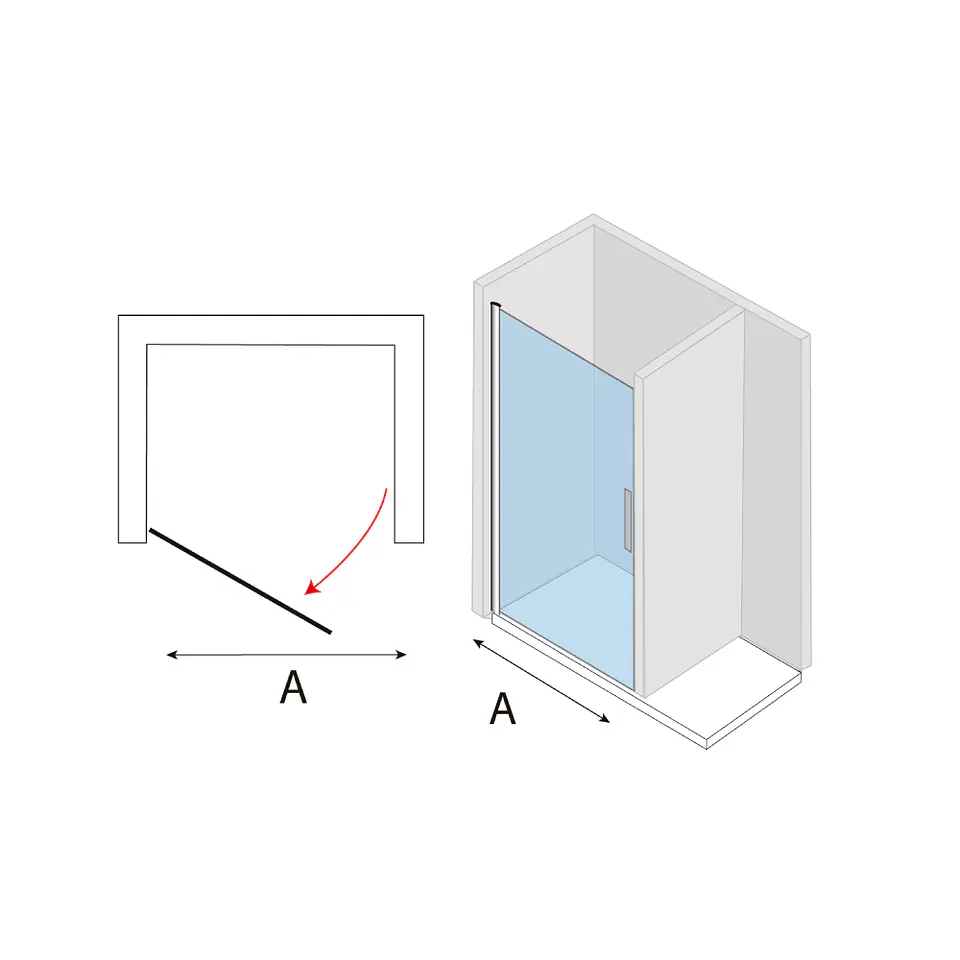 Mampara Puerta Abatible 70 cm 3