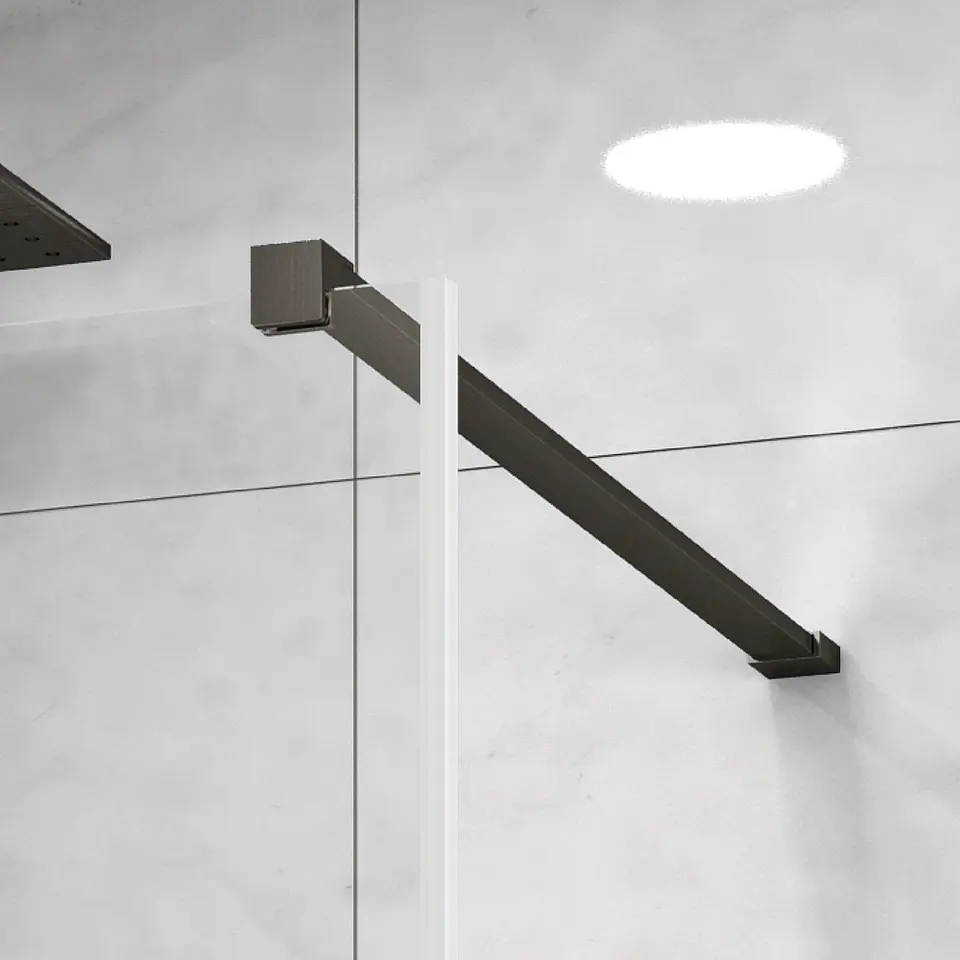 Mampara Frontal Fija Gun Metal 100  2