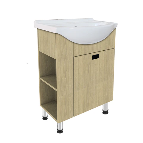 MUEBLE DE BAÑO KALMAR MADERA VETADA 600X830X430 1P