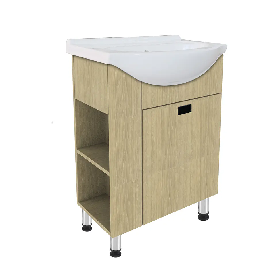 MUEBLE DE BAÑO KALMAR MADERA VETADA 600X830X430 1P 1