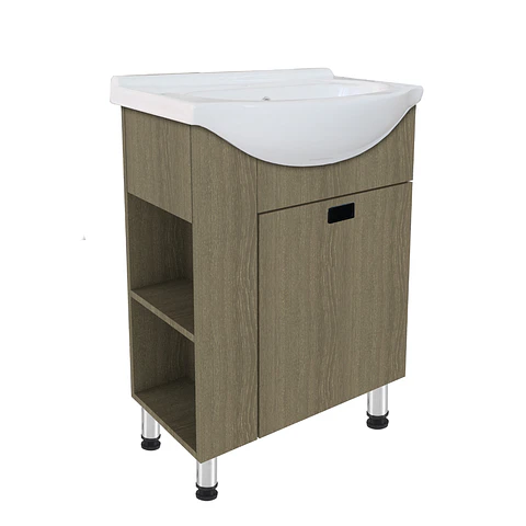 MUEBLE DE BAÑO KALMAR NOGAL VETADO 600X830X430 1P