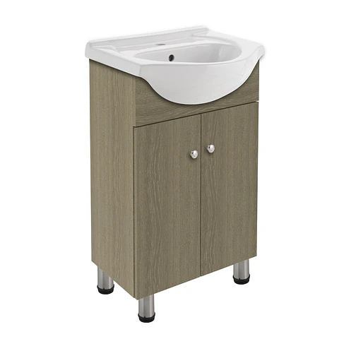 MUEBLE DE BAÑO MADERA VETADA 600X830X430