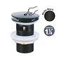Desague Lavatorio Pop Up 1 1/4 con rebalse Matte Black - Miniatura 3
