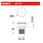 Desague Lavatorio Pop Up 1 1/4 con rebalse Matte Black 5