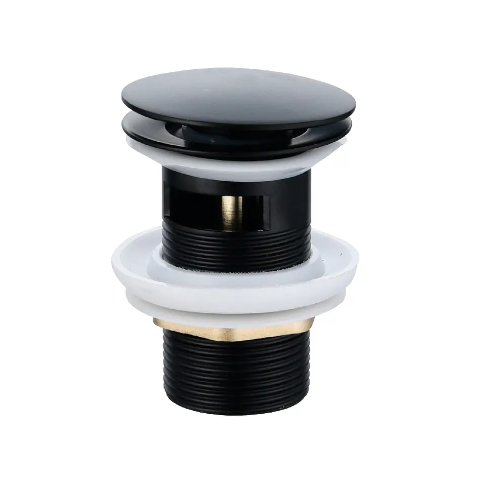 Desague Lavatorio Pop Up 1 1/4 con rebalse Matte Black 1