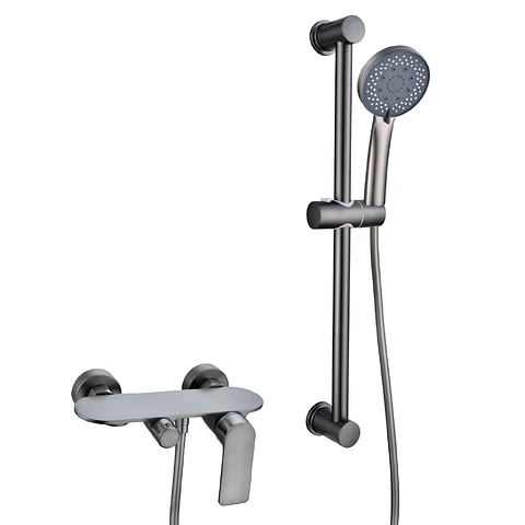 Griferia con Barra de Ducha Gun Metal