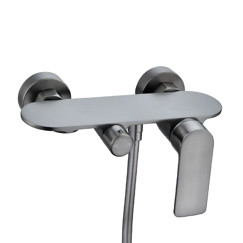 Griferia con Barra de Ducha Gun Metal 4