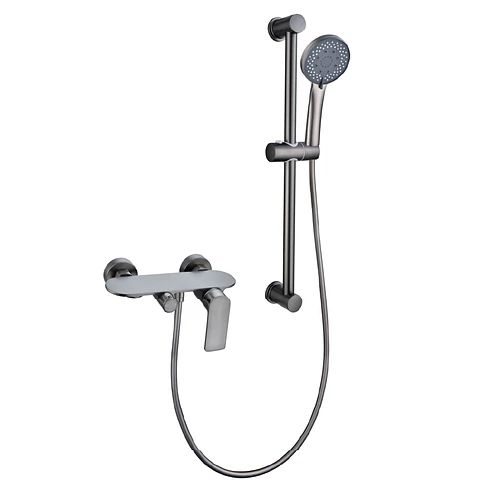 Griferia con Barra de Ducha Gun Metal