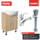 Combo mueble baño madera vetada 500x800x430 eko plus - Miniatura 1