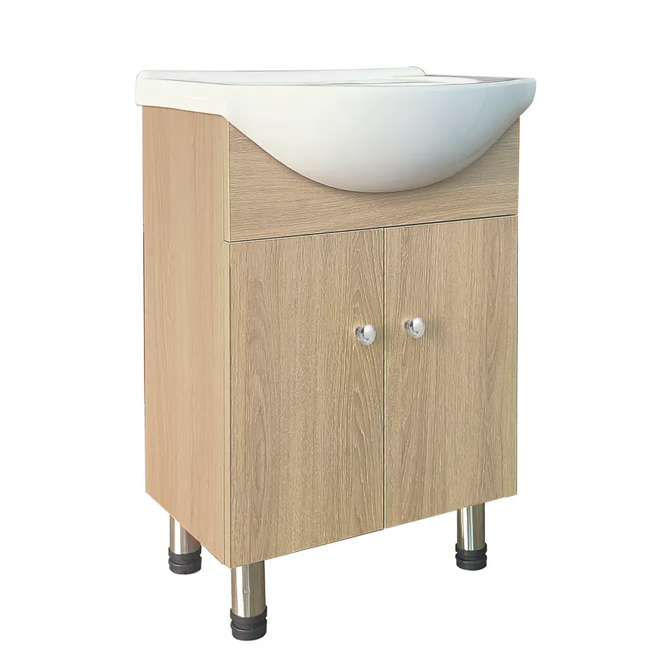 Combo mueble baño madera vetada 500x800x430 eko plus 4