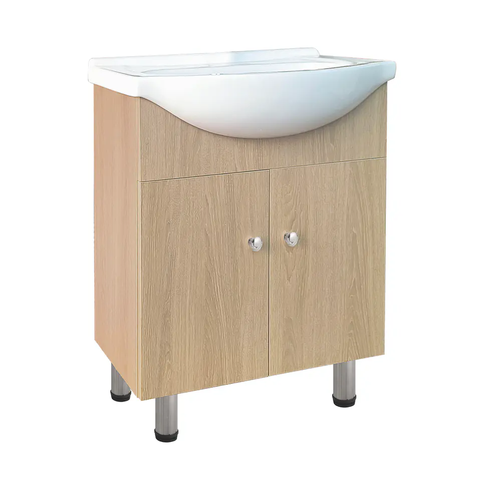 Combo mueble baño madera vetada 600x800x430 eko plus 2