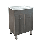 COMBO MUEBLE BAÑO ABISKO BROWN WOOD 610X870X466 2P EKO PLUS SIFON PLASTICO 2