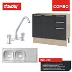 COMBO COMBINACION COCINA GRAFITO 120 CM DERECHO 1