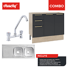 COMBO COMBINACION COCINA GRAFITO 120 CM IZQUIERDO 1