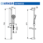 Barra de ducha Hansa Basic 4