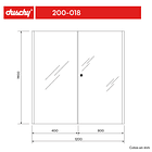 SET MAMPARA ABATIBLE CON HOJA FIJA PARA CIERRE 120 CM 3