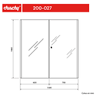 SET MAMPARA ABATIBLE CON HOJA FIJA PARA CIERRE 130 CM 3