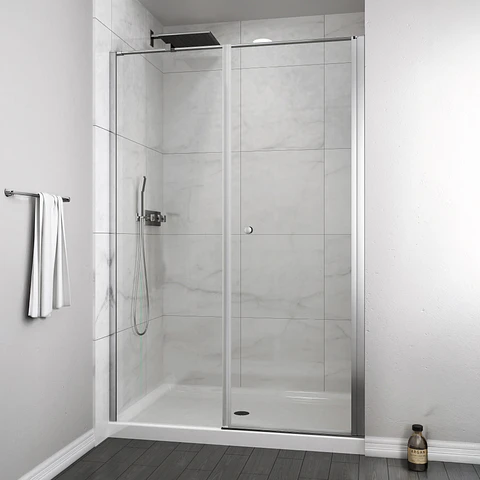 Set Mampara Abatible con Hoja Fija para cierre de 150x190 cm 6 mm espesor