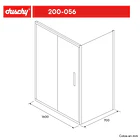 SET MAMPARA CORREDERA PARA CIERRE ESQUINA 160 X 70 CM 3