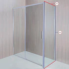 SET MAMPARA CORREDERA PARA CIERRE ESQUINA 160 X 70 CM 2