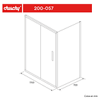 SET MAMPARA CORREDERA PARA CIERRE ESQUINA 170 X 70 CM 3