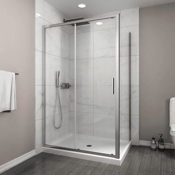 SET MAMPARA CORREDERA PARA CIERRE ESQUINA 170 X 70 CM 1