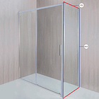 SET MAMPARA CORREDERA PARA CIERRE ESQUINA 170 X 70 CM 2