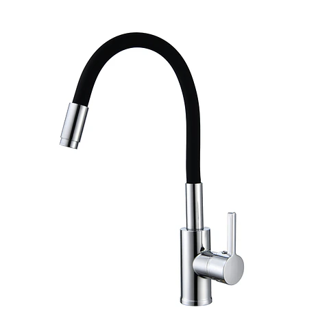 Monomando Cocina Flexible Negro Basic