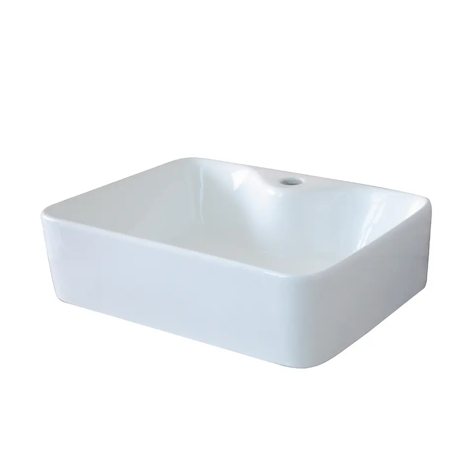 Lavamanos loza 49x38x13 cm Rectangular 2