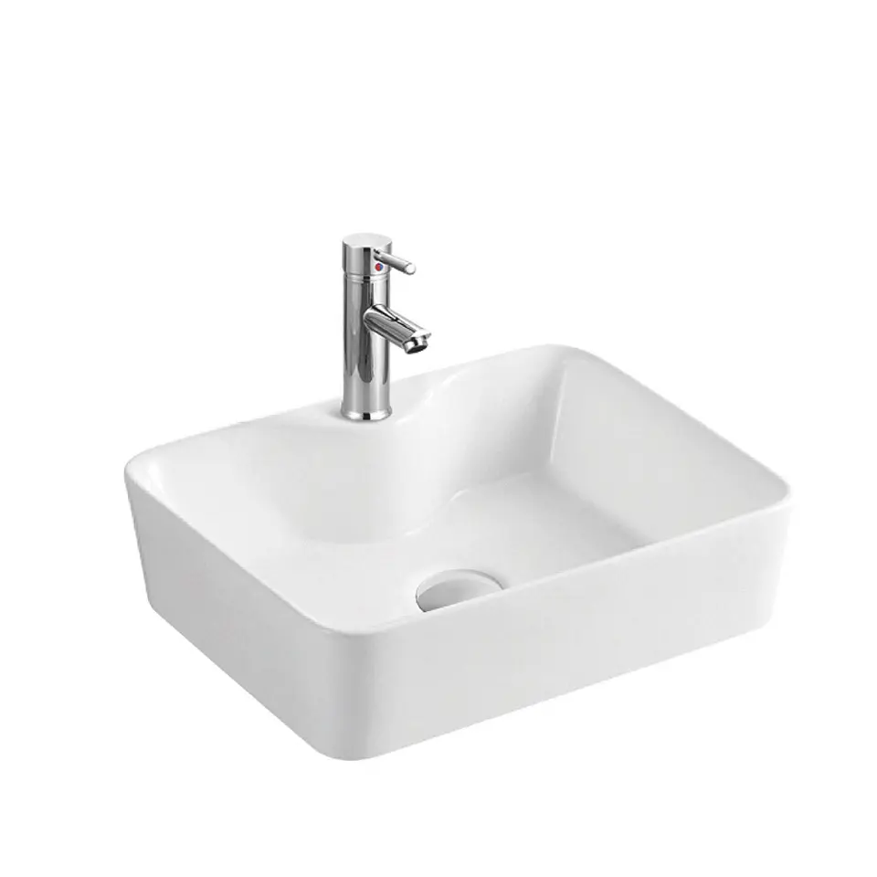 Lavamanos loza 49x38x13 cm Rectangular 3