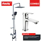 Combo columna Compass + grifería baño compass - Miniatura 1