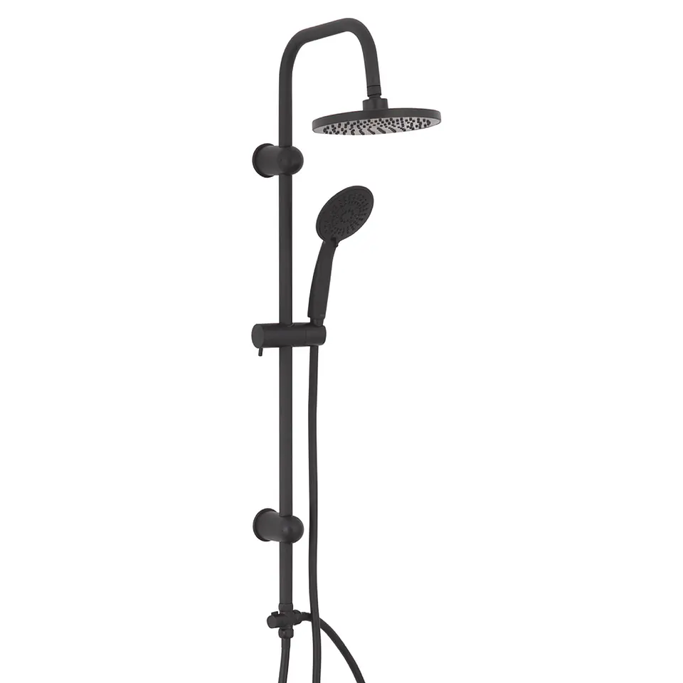 Combo columna Sun + grifería ducha y baño gunnar matte black 2