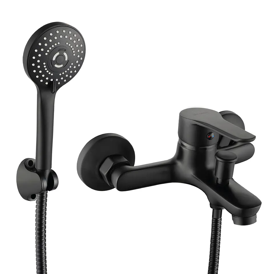 Combo columna Sun + grifería ducha y baño gunnar matte black 4