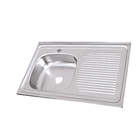 Lavaplato Sobreponer Monomando 800X500 Derecho con rebalse 2